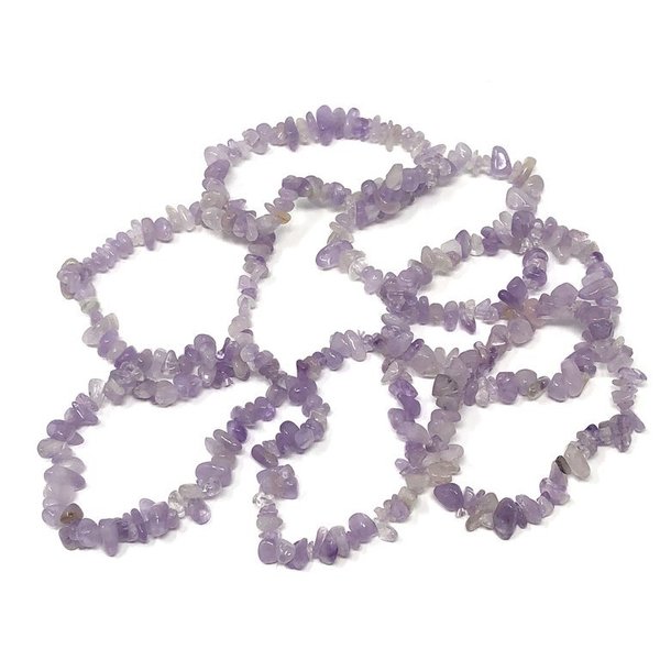 Lavender Quartz Chipped Crystal Healing Bracelet