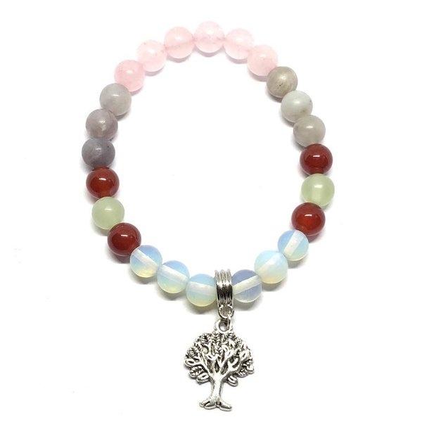 Bespoke Crystal Healing Tree of Life Charm Bracelet - Hope