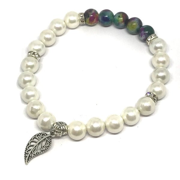 Bespoke Crystal Healing Feather Charm Bracelet - Perfect Party