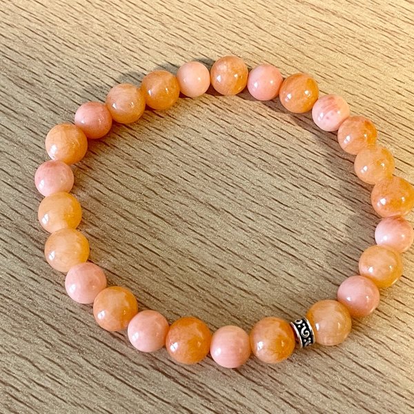 Peach Moonstone Healing Bracelet Named Avah