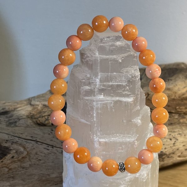 Peach Moonstone Healing Bracelet Named Avah