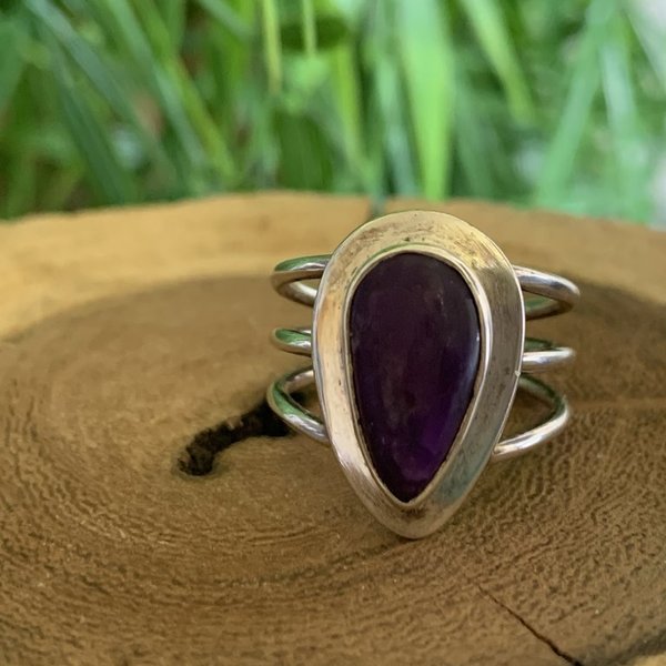 Sugalite Ring in Sterling Silver N Named Jelly Bean
