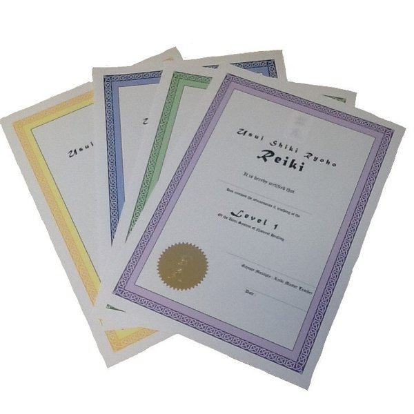 Bespoke Reiki Certificates - Made to order