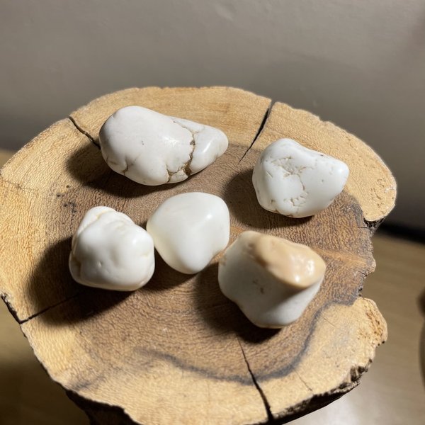 White Magnesite Tumble Stone