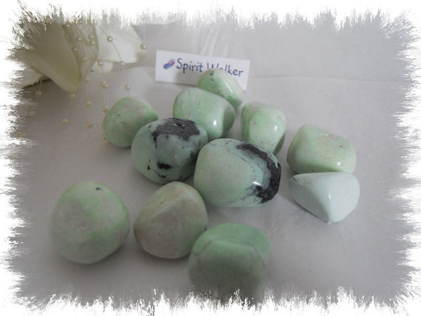 Turquoise (Green) Tumble Stone, (LARGE 30mm)