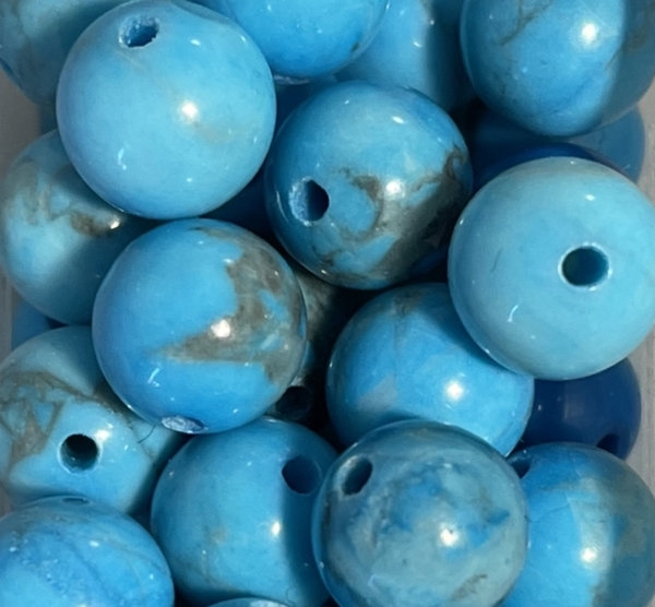 Blue Howlite 8mm Beads x 10