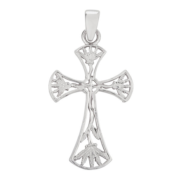 Silver Celtic Cross Named Ailish #